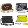 Offre d'usine Men Mini Sac à bandoulière Soft Cross Cross Cross Body Body Sacs de résine Chaîne en cuir Courtelle Clôture