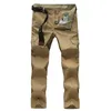 Grande taille 42 Original marque hommes Cargo pantalon été 100% coton lâche militaire décontracté Long pantalon mâle armée hommes Joggers 210518