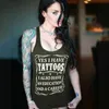 Yes I Have A Tattoos 2020 New letter printed tanks top for women summer sleeveltshirt female gothic casual top X0507