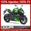 Carénages de moulage par injection pour KAWASAKI NINJA Z-1000 Z 1000 R 2010-2013 Années Bodys 15No.30 Z-1000R Z1000 10 11 12 13 Z1000R 2010 2011 2012 2013 Carrosserie OEM vert brillant