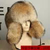 Berets naturalny futra bombowca czapka cała mężczyźni i kobiety ochrona ucha jesienna zima ciepło zagęszczony prawdziwy szop pracz