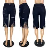Großhandel Damen-Jeans-Shorts, Denim-Hosen, knielange Leggings, sexy Quasten-Loch-Hosen, bequeme Damenbekleidung KL7291