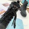 Stivali da donna in pelliccia di nylon Stivali da combattimento alla caviglia in pelle Rois con marsupio Scarpe da battaglia alla moda Suola in gomma Piattaforma taglia 35-40