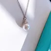 Collier de perles d'eau douce pour femmes, collier de styliste incrusté de pétales, cadeau de saint-valentin 039S, sans boîte, 925, 3024188