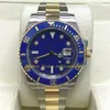 3 kolorowe mężczyzn 40 mm 116613 Zegarek Diamond Tial Dwucie czarna tarcza 116613ln Blue 116613lb Automatyczny ruch męski sport