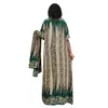 Abiti casual Abito lungo estivo da donna 2021 Stampa floreale africana Boho Beach Style Ladies Green Maxi Evening Party Sundress Vestidos