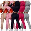 Roupas de primavera para mulheres tracksuits moda dois pedaço conjunto moletom com capuz sexy wholesale itens k8703