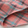 Chemis de chemisier Femmes Vintage Plaid Blouses Plaid PLUS Taille Office Vêtements BLUSAS MUJER DE MODA BLUZKI DAMSKIE 210604