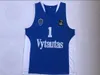 Basketball Jerseys NCAA 3 LiAngelo Ball Vytautas Basketball Shirt 1 LaMelo Jersey Uniform All Stitched college Lithuania Prienu blue