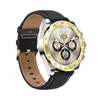 Aw13 pulseira de couro relógio inteligente ip68 à prova dip68 água pulseira de negócios bluetooth chamada high-end luxo universal masculino feminino smartwatch