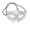 Wedding Party Eye Mask 2022 Creative Dhinestones Homecoming Prom Dance Mask Złoto Srebrny Purpurowy Zielony Laserowy Cut Metal 17 CM * 10 cm W magazynie Górna pół twarz Masquerade