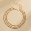 Goth Vintage Punk Snake Chain On The Neck Pendant Necklace For Women Cuban Smooth Link Grunge Boho Jewelry Accessories