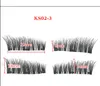 DHL Drei Magnet 3D Magnetische falsche Wimpern natürliche handgefertigte 3-Augen-Wimpern-Schönheits-Make-up-Zubehör KS01, 52HB, KS02,24P, CT01, CT03