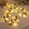 Stringa natalizia luminosa per esterni impermeabile pigna luci LED filo di rame ghirlanda fata patio vacanza decorare Lampa30275J1342913