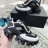 Prad Shoesprad Desinger Sapatos Casuais CloudBust Thunder Sneakers Mulher Mulher High Plataforma 3D Treinador Runner PRADS Tabela de malha