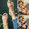 Kobiety Sandały Kobieta Konopie Zip Platforma Platformy Damskie Casual Cross Paski Buty Plażowe Kobiet Peep Toe Lato Kobiet Plus Rozmiar 43