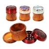 Zinc alloy diameter grinder 63mm four layers wood like plastic grinder metal grinder