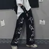 Aolamegs anime sweatpants m￤n byxor kvinnliga japanska koreanska gotiska retro hiphop streetwear casual wide ben jogging byxor man 0309