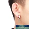 1 pc estilo rock mulheres homens de aço inoxidável cair brincos Cross gótico punk pendientes preço de fábrica especialista qualidade Último estilo original status