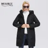 MIEGOFCE hiver femmes mi-long manteau à capuche conception pour garder au chaud et coupe-vent Parka fermeture éclair lâche dames vestes D21647 211008