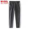 Joggers Sweatpants Män Kinesiska Street Wear Bomull Byxor Sport Tracksuit Byxor för Plus Storlek 8XL 7XL Striped Man 210715