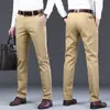 Весенние мужские бизнес стиль стройные повседневные брюки мода простой мужской хлопок твердого цвета брюки офисные рабочие брюки 210715
