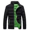 Abrigos y chaquetas de invierno para hombre, abrigo cálido con cuello levantado para hombre, abrigo ajustado con cremallera de invierno, prendas de vestir, chaqueta rompevientos para hombre 210518