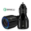 QC3.0 Dual USB Auto Charge 5V3A Turbo Fast Laddning Mobiltelefon Laddare för iPhone Xiaomi biladapter