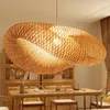 Hanglampen Moderne Bamboe LED-verlichting Woonkamer Lamp Verlichting voor Slaapkamer Eetkamer El Restaurant Keuken Huis Opknoping