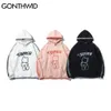 GONTHWID Graffiti Trapped Bear Tie Dye Hoodies Streetwear Hip Hop Harajuku Casual Pullover Hooded Sweatshirts Men Women Tops 210813