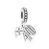 Liczby alfabetu 13 16 18 21 30 40 50 60 70 Autentyczny 925 Silver Fit Oryginalny Pandora Charm Bransoleiera Making Berloque314W