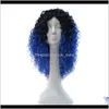 ZF Ombre Granny Grey Brown Blonde Afro Kinky Curly weave weave weave weave hair short