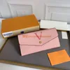 skórzane długie portfele luksusowy projektant Crad Marka Kobiety Portfel mody Torby na prezenty mody Pieszeńskie torebki dolara przechowywania z rozmiarem pudełka 19*10,5*2,5 cm