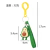 Cartoon 3D Fruits Avocado Key Chain Pendant PVC Souvenir Keychain Bag Coin Purse PVC Toy Pendant Fashion Jewelry Party Gift G1019