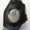손목 시계 40mm 블랙 다이얼 남성 기계 시계 PVD 케이스 탑 럭셔리 사파이어 유리 Luminous NH35 무브먼트 자동