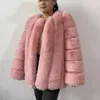 Faux Fur Höst Vinterpäls Kvinnor Kläder Högkvalitativ Overcoat Plus Storlek Tjockta Varm Lång Kvinnor Kvinna 210910