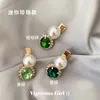 3 colors Korea Vintage Emerald hair pins Geometrical Rhinestones hair clip For Women Girls hair accessories Barrette 2649 Y2