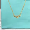 Новый дизайн бренд Heart U Type T Love Ожерелье с кристаллом для женщин из нержавеющей стали аксессуары циркона серебряный цвет золото розовый еврей 304p