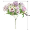 Ghirlande di fiori decorativi 1 pezzo anno seta artificiale peonia finta bouquet da sposa decorazioni per la casa per feste D20#30