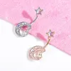 Altro 1 pz Sexy Star Luna Ombelico Anelli per ombelico Piercing Cristallo Acciaio Donna Gioielli per il corpo Bilanciere Accessori donna262s