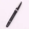 Penne stilografiche di lusso di alta qualità in resina nera Forniture per ufficio Penna a sfera a rulli di design Materiali di ST1456491111