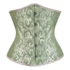 Brocade Jacquard Underbust Corset البلاستيك Boned Women Cread Binder Gorset مثير Femme Floral Korsett Bodyshaper Big Plus Size Fashion Cincher XS-6XL