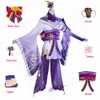 Game Genshin Impact Shogun Raiden Cosplay Costume Baal Genshin Cosplay Wig Kimono Suits Sexy Women Uniform Dress Full Set Y0903