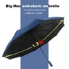 Großer faltbarer starker winddichter Reise-Regenschirm für Damen und Herren, 130 cm, großer Paraguas 3 faltbarer Regen-Sturm-Regenschirm für Herren 211124