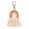 Tkactwo Breloki Rainbow Dla Kobiet Boho Handmade Holder Brelok Brelok Macrame Bag Charm Car Wiszące Biżuteria S27 21 Dropshipping G1019