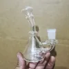 Małe szklane blagi wodne mini palenie rury rozwijane płytki recyklejowe Oil DAB zlewki Bowl Bubbler Perc 12mm