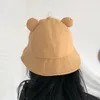 النساء الأزياء الضفدع دلو قبعة الصيف الإناث الوالد الطفل الصيد كاب الكورية البرية لطيف الشمس البند