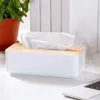 Tissue Boxes & Napkins 17Oz Soap Dispenser, Hand Dish Dispenser With Wood Box Cover For Disposable Paper Facial Tissues