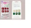 Franska falska naglar pedikyr 3d tån naglar dekaler rena färger falsk nagellack nail art 24pcs / pack diy flyttbar mode dam nagel konst tips till fot