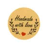 Pcs / roll handgjorda med kärleksbrev klistermärken tack rulla etiketter bröllopslåda presentdekoration brevpapper wrap